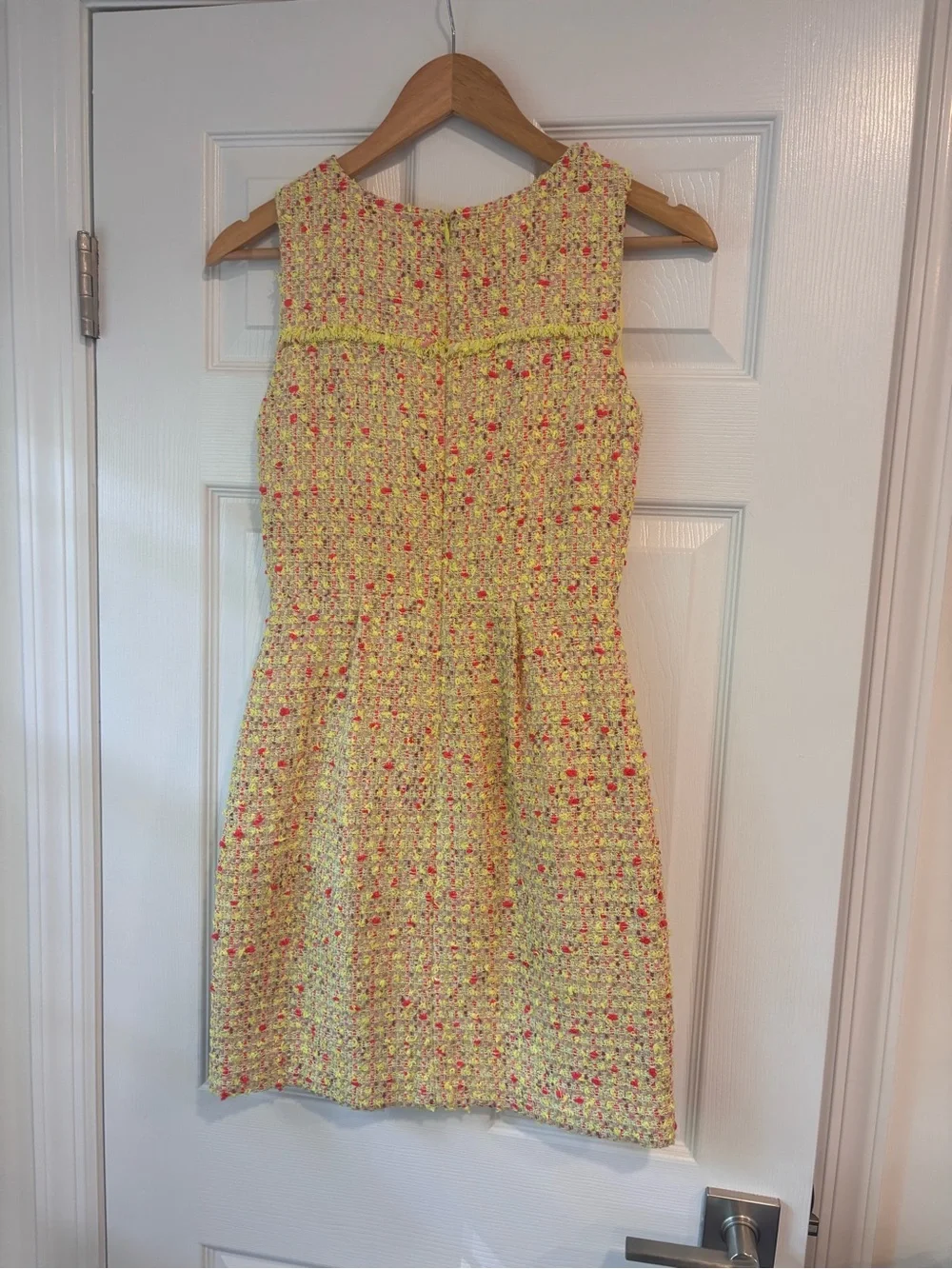 J.Crew Collection yellow neon tweed sleeveless dress size 00